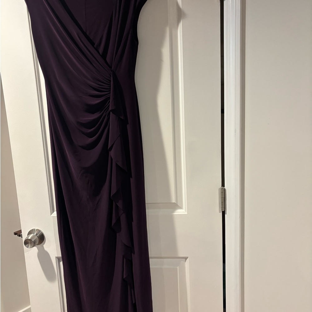 Black Label One Shoulder Plum Dress